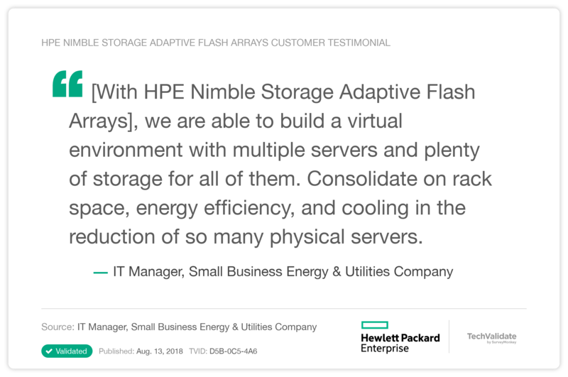 HPE Nimble Storage Adaptive Flash Arrays Customer Testimonial