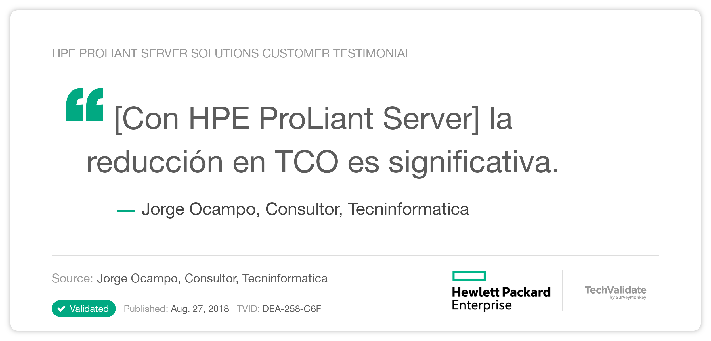 HPE ProLiant Server Solutions Customer Testimonial