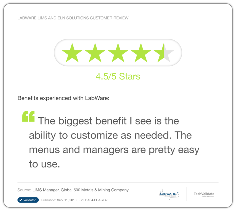 LabWare LIMS and ELN Solutions Customer Review