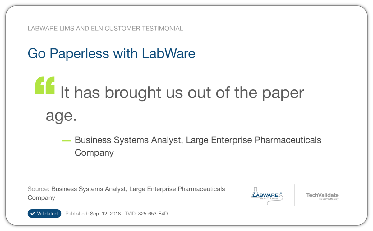 Go Paperless with LabWare