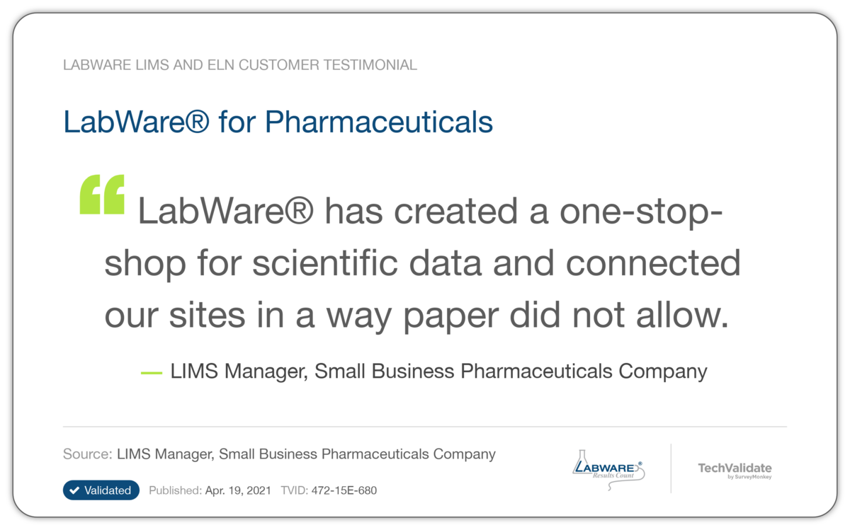 LabWare® for Pharmaceuticals