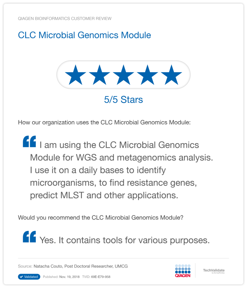 CLC Microbial Genomics Module