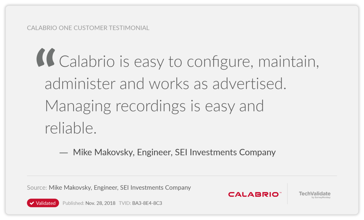 Calabrio ONE Customer Testimonial